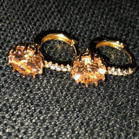 4CT SS &GF W/White Sapphire & Champagne S 🥂 🍾 - Picture 4 of 7